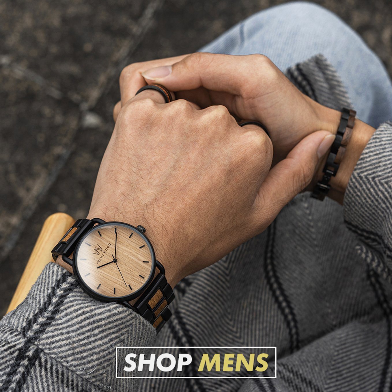 Wood Watches for Men Classic Engraved Swiss Watch in Black | Urban Designer No Thanks!