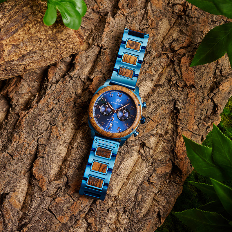 ROYAL BLUE - EXOTIC ZEBRA  (44MM)