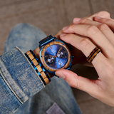 ROYAL BLUE - EXOTIC ZEBRA  (44MM)